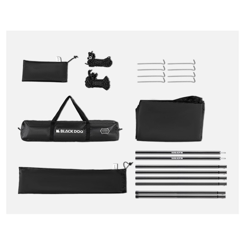 🔥พร้อมส่งทันทีใน24ชม.🔥Blackdog ทาร์ปขนาด27ตรม. กันฝน กันแดดดีเยี่ยม จุได้10-16คน - รูปที่ 7