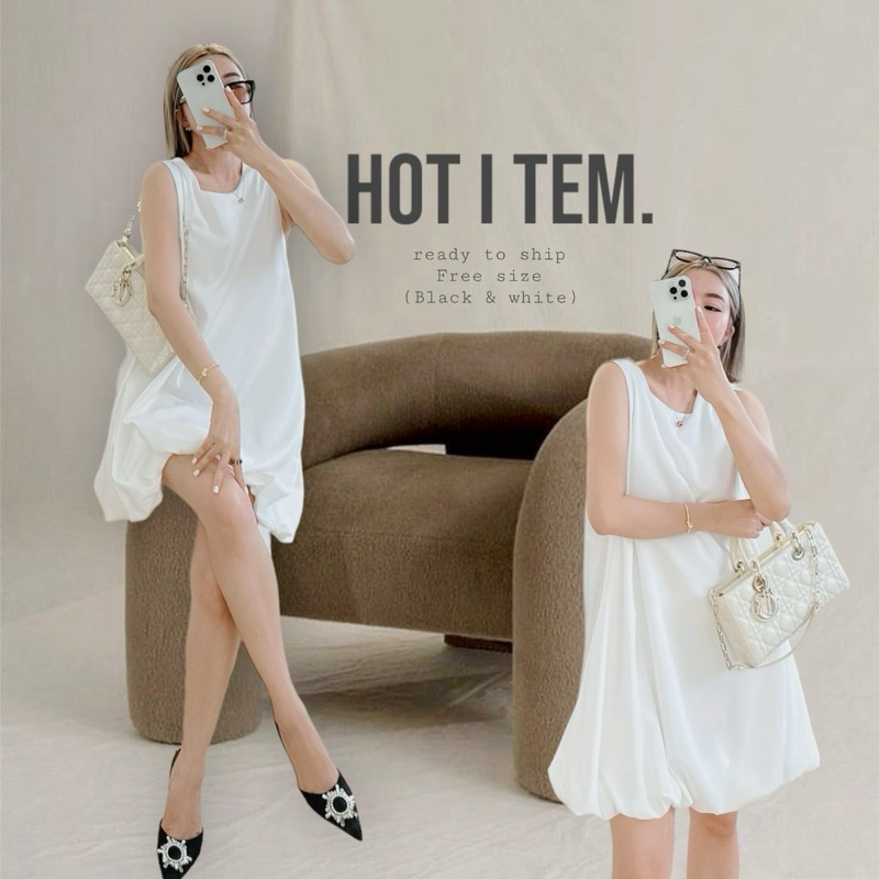 Jiwon dress : เดรสบอลลูนรุ่น 지원 (จีวอน) พร้อมส่ง🇰🇷