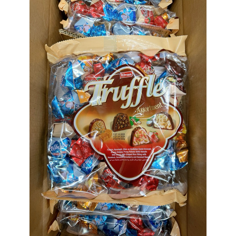 Elvan Truffle ช็อกโกแลตสอดไส้ มี 3 รส น้ำหนัก 500 กรัม สินค้ามีฮาลาล