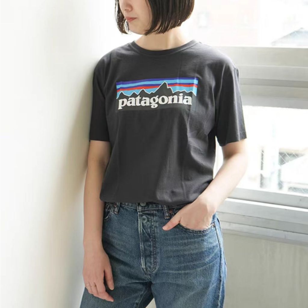 เสื้อยืดลายกราฟิก PATAGONIA สุดเท่ ผลิตในประเทศไทย แขนสั้น หน้าร้อน ระบายอากาศได้ดีสำหรับเด็กผู้หญิง