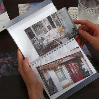สมุดอัลบั้มรูปใส A6 ใส่ได้40รูป ขนาด 4*6นิ้ว สมุดภาพ ปกใส