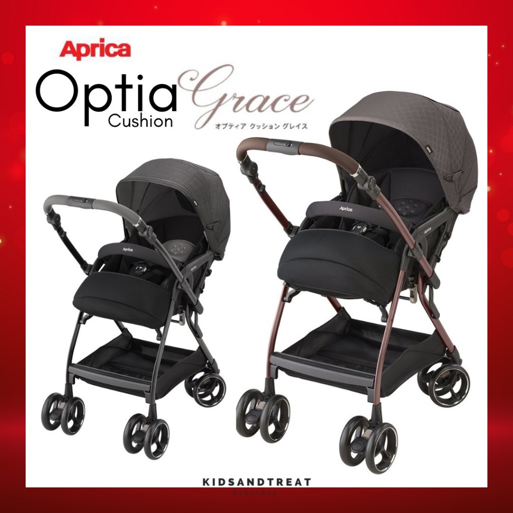 รถเข็นเด็กแรกเกิด Aprica รุ่น Optia Cushion Grace Black