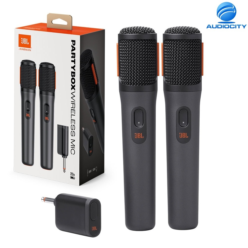 JBL PARTYBOX WIRELESS MIC ชุดไมค์ลอย มือถือคู่ ย่าน 2.4 GHz