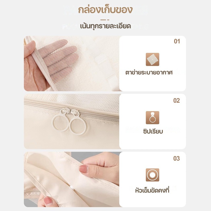 7/8/9/10 ชิ้น เซต กระเป๋าเดินทาง จัดระเบียบ ถุงเก็บซิปหนา ชิ้นกระเป๋าจัดระเบียบใส่เสื้อผ้า