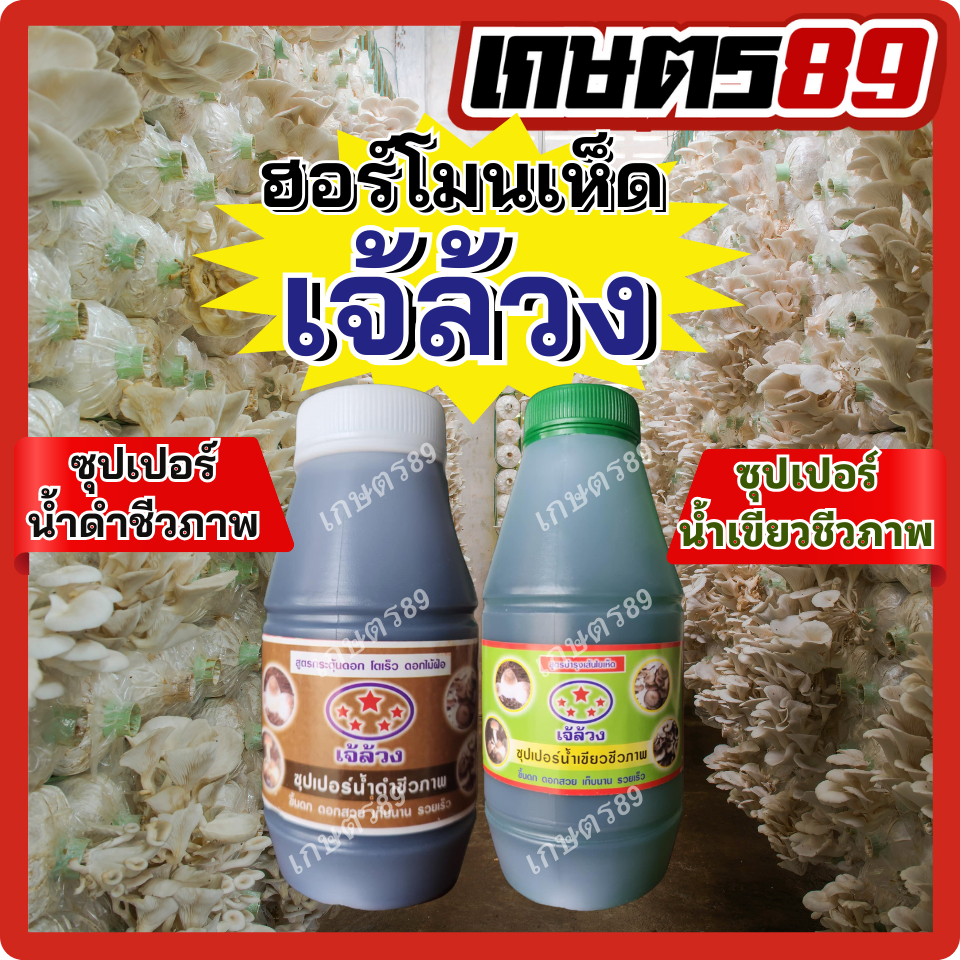 เจ้ล้วง ฮอร์โมนเห็ด ซุปเปอร์น้ำดำชีวภาพ ซุปเปอร์น้ำเขียวชีวภาพ ใช้ได้กับเห็ดทุกชนิด
