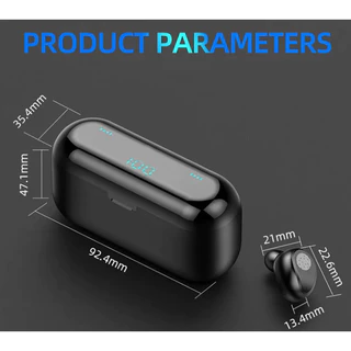 🚚พร้อมส่ง🚚F9 V5.0 TWS หูฟังบลูทูธไร้สาย จอแสดงผล LED พร้อมหูฟังพาวเวอร์แบงค์ 2000mAh พร้อมไมโครโฟน