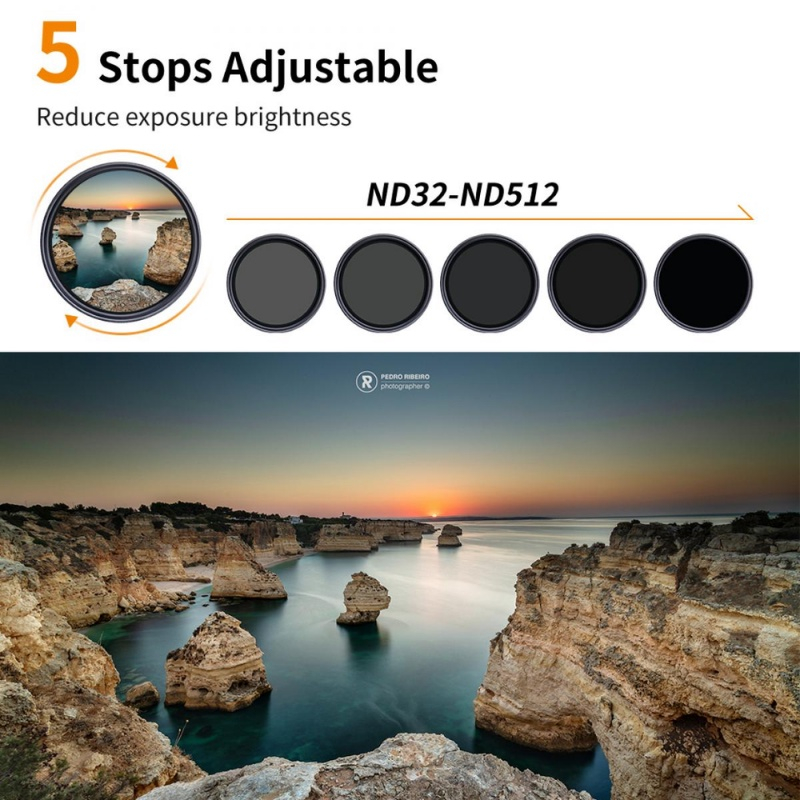 K&F Nano-X Filter ND32-ND512 Variable ND High-end รับประกันศูนย์ไทย 2 ปี