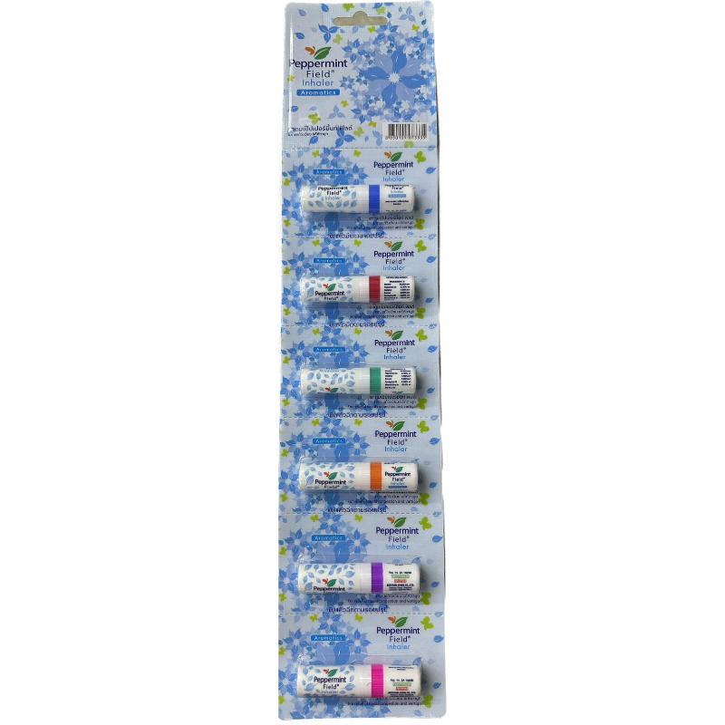 Peppermint Field Inhalerยาดมเป๊ปเปอร์มิ้นท์ ฟิลด์แผงละ 6 หลอด(4975)