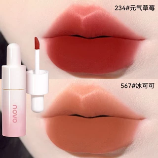 6038 (ใหม่/แท้) NOVO ลิปจุ่ม ลิปกลอส เนื้อกำมะหยี่ เวลเวทแมท ติดทน กันน้ำ