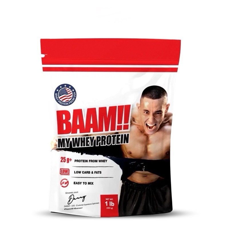 BAAM MY WHEY PROTEIN 1 LB เวย์โปรตีน เพิ่มกล้ามเนื้อ
