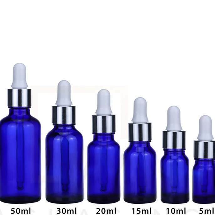 ขวดแก้วสีน้ำเงิน YB18-BL*15ml ขนาด 15 ml ขวดใส หัวบีบหัวหยด ขวดเซรั่ม หัวดรอปเปอร์ ขวดน้ำมันหอมระเหย