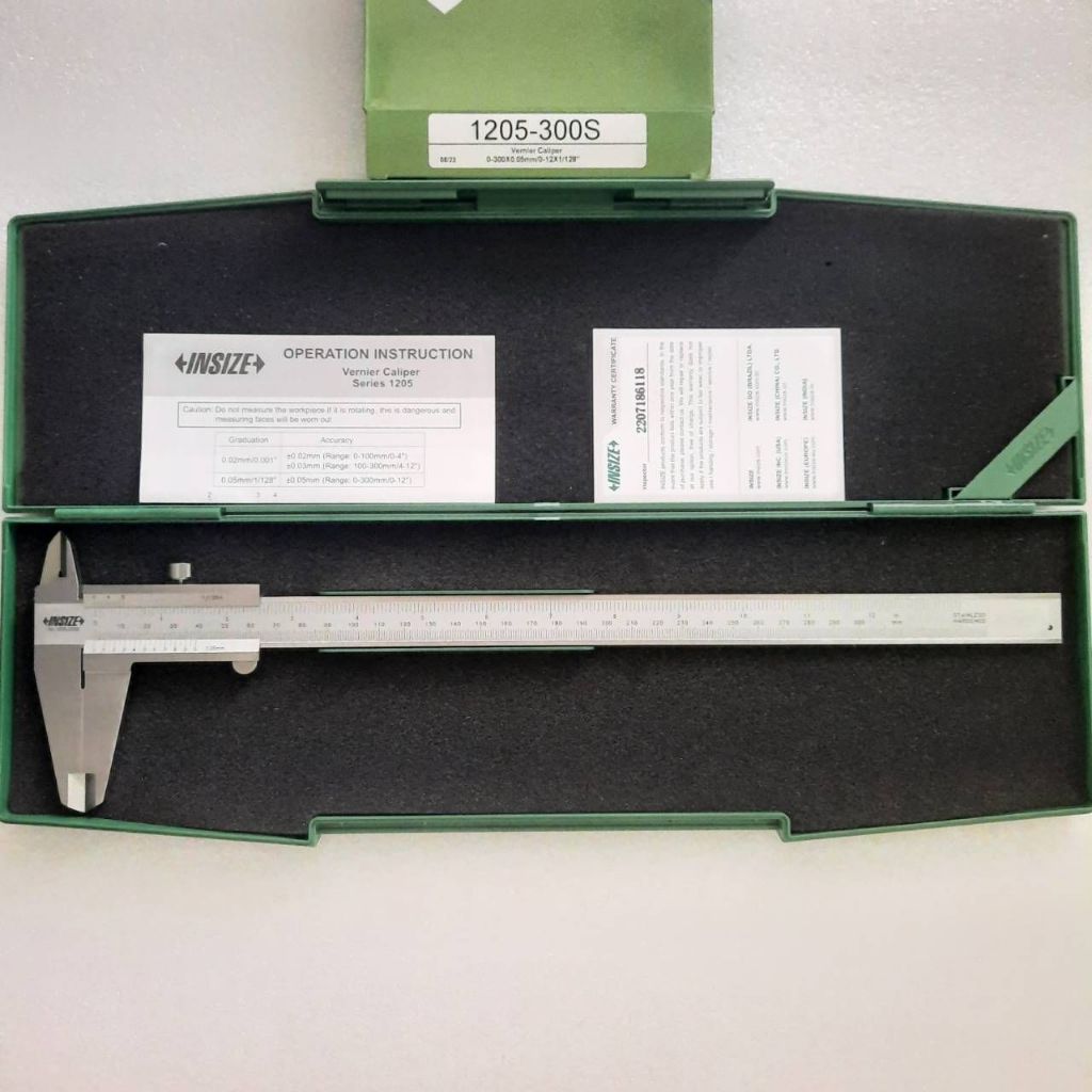 เวอร์เนียร์ 12" / 300mm ความละเอียด 0.05mm INSIZE 1205-300S Vernier Caliper