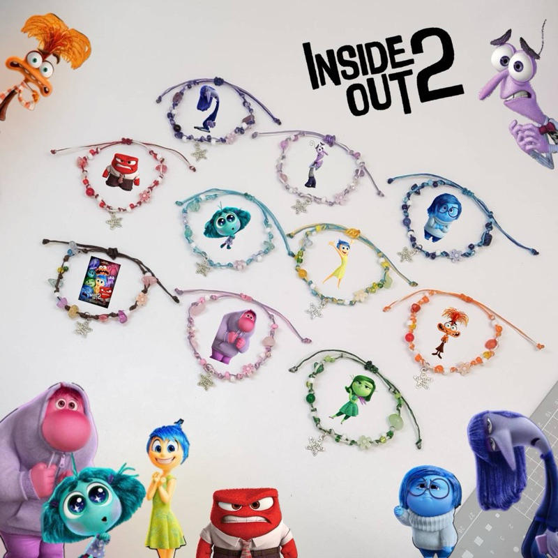 กำไลเชือกถักตามตัวละครจากเรื่อง inside out 2