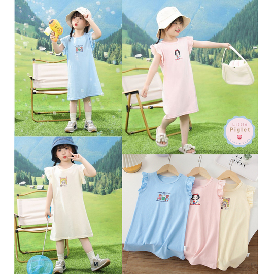 Little Piglet 🐷 พร้อมส่ง ชุดเดรส ชุดกระโปรง Dress แขนสั้น น่ารัก เด็กผู้หญิง