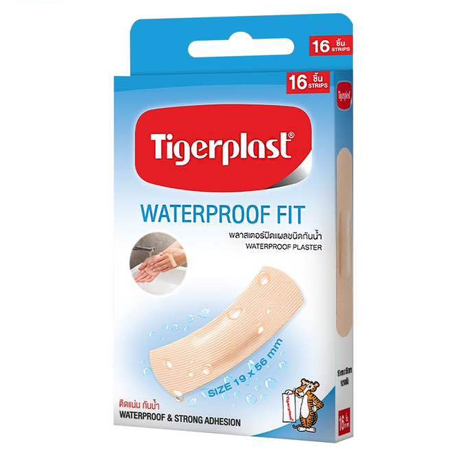 Tigerplast Waterproof Plaster พลาสเตอร์ปิดแผลสีเนื้อ ชนิดพลาสติกกันน้ำ - รูปที่ 2