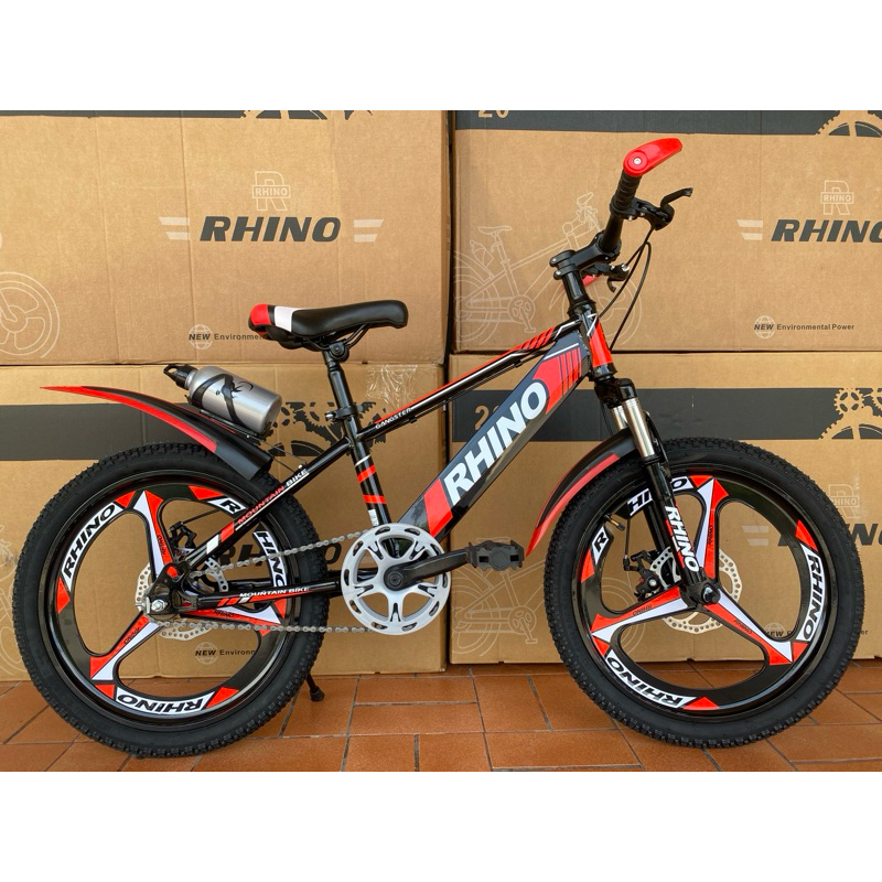 จักรยานเด็ก 20นิ้ว RHINO 7สปีด ล้อแม็กซ์อัลลอยด์ โช้คอัพหน้า ดิสเบรคหน้า หลัง