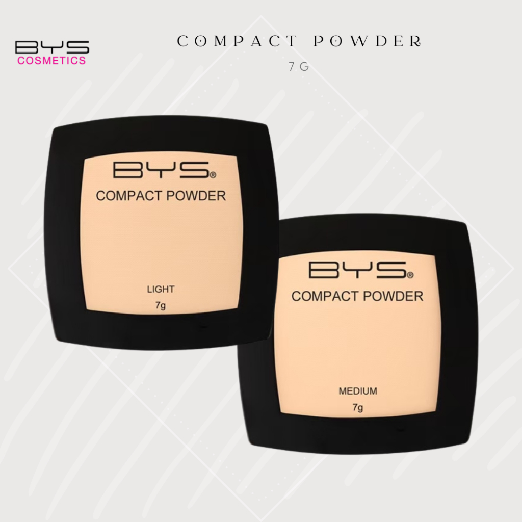 BYS Cosmetics Compact Powder 7 g. แป้งอัดแข็ง เนื้อเนียนละเอียด บางเบา ควบคุมความมันส่วนเกิน