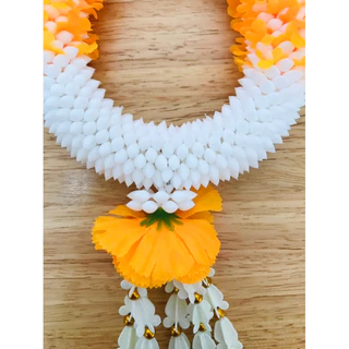 พวงมาลัย ดอกพุดพลาสติก พวงมาลัยข้อมือขนาดใหญ่พิเศษ สินค้ามี 6 สี (ราคาต่อพวง)