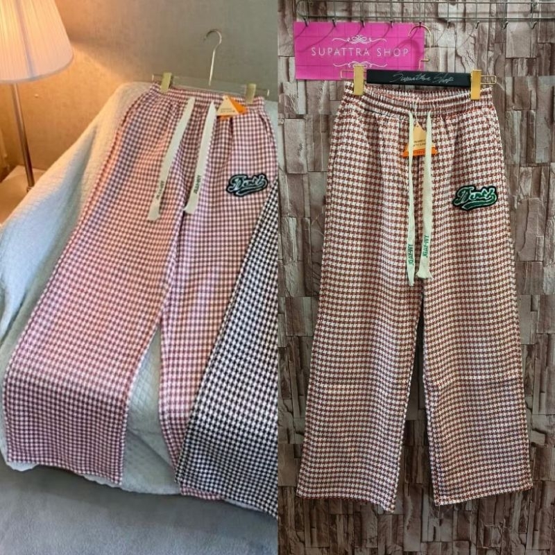 กางเกงทรงกระบอก ผ้าทอไฮเอนด์ kimberry store