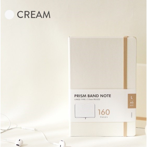 Prism 160 Line Band Note Large สมุดปกแข็งแบบมีเส้นบรรทัด