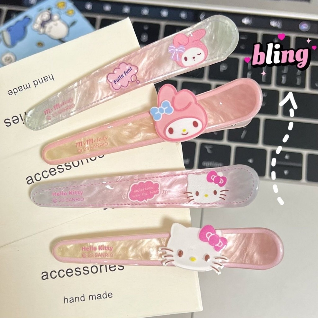 COD-ในไทย💖กิ๊บหนีบผม Sanrioลายการ์ตูน หน้าม้า คลิปด้านข้าง น่ารักหวาน สไตล์เกาหลี นักเรียนสำหรับผู้หญิง 2024ใหม่-Kri