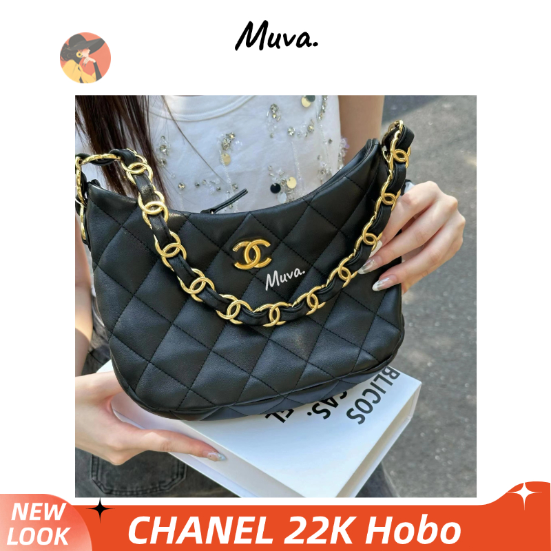 ชาแนล👜Chanel 22K Hobo Women/Shoulder Bag กระเป๋าใต้วงแขน/กระเป๋าถือ/กระเป๋าชาแนล