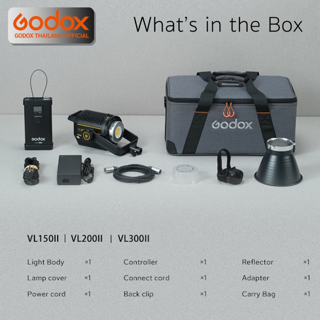 Godox LED VL300II 320W 5600K - Bowen Mount - รับประกันศูนย์ Godox Thailand 3ปี