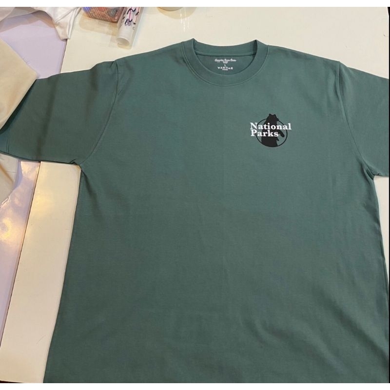 Happier than ever/เสื้อยืดโอเวอร์ไซส์สกรีนลายNational_parks/สีเขียว