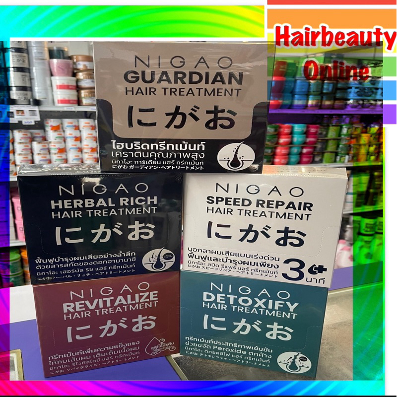 #NIGAO Hair Treatment ขายยกกล่อง 1กล่องมี12ซอง*30มล ทรีทเม้นท์ซอง