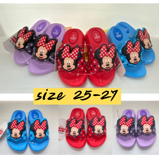 รองเท้าแตะ รองเท้าแตะเด็ก ลายMinnie รองเท้าแบบสวม รองเท้าแตะหูหนีบ รองเท้าแตะเด็กผู้หญิง รุ่นK58 สินค้าพร้อมส่ง