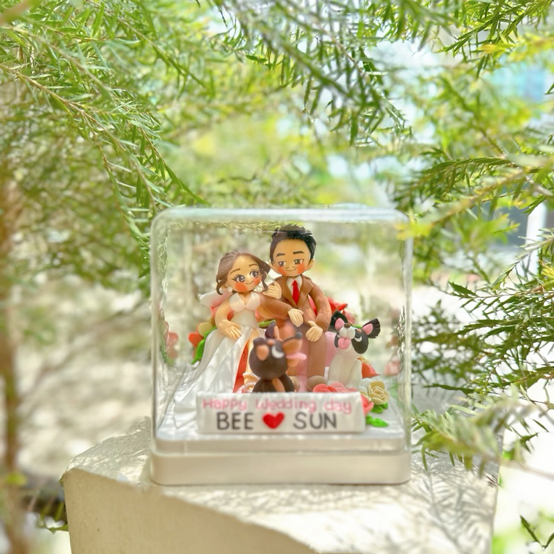 ตุ๊กตาดินปั้นในกล่องอะครีลิคไซส์ XL ของขวัญพิเศษสำหรับทุกเทศกาล ทำได้ทุกแบบ