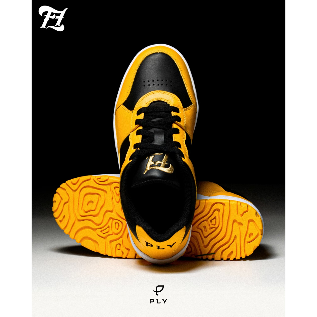 รองเท้า ผ้าใบ SNEAKER PLY รุ่น FH สี ( YELLOW-BLACK )