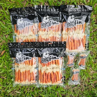 Dogfin ไก่อบแห้งขนาด 350 กรัม โปร 5 ถุง (1,750 กรัม) พร้อมของแถมเลือกได้ ขนมสำหรับสุนัขทุกสายพันธุ์