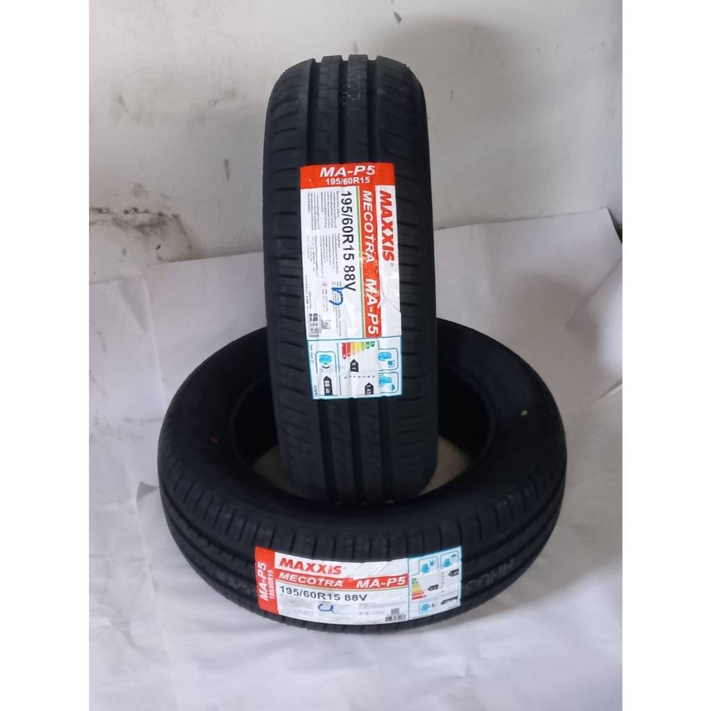 ยาง MAXXIS MA-P5 Size 195/60R15 ยางนอก 2 เส้น ราคาสุดคุ้ม (ขอบ15) ยางใหม่ จำนวน 2 เส้น แถมจุ๊กยาง 2 