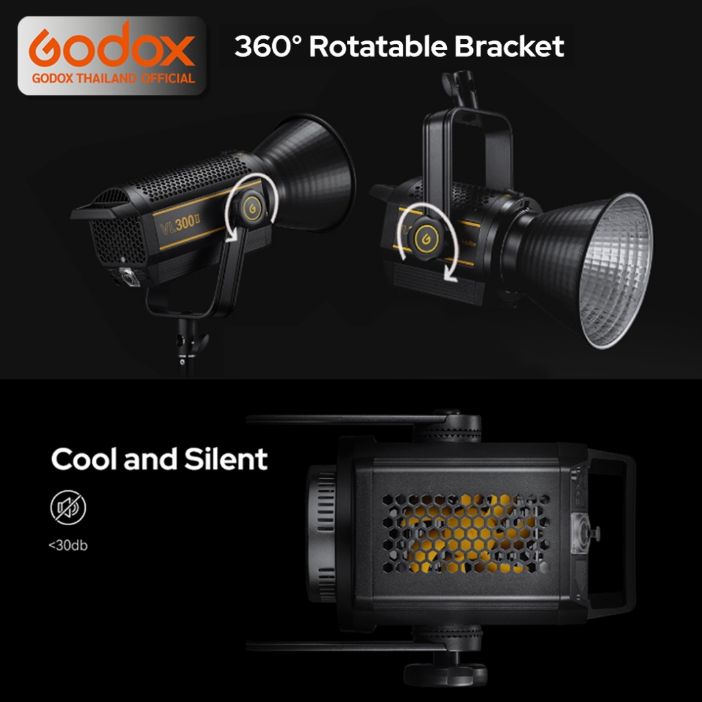 Godox LED VL300II 320W 5600K - Bowen Mount - รับประกันศูนย์ Godox Thailand 3ปี