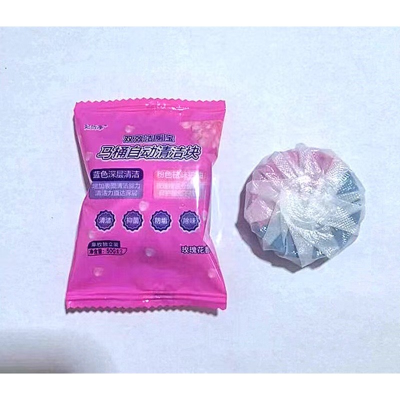 ที่ดับกลิ่นชักโครก ก้อนฟ้าดับกลิ่น น้ำสีฟ้า สำหรับถังชักโครก (1ถุง10ชิ้น) - 6