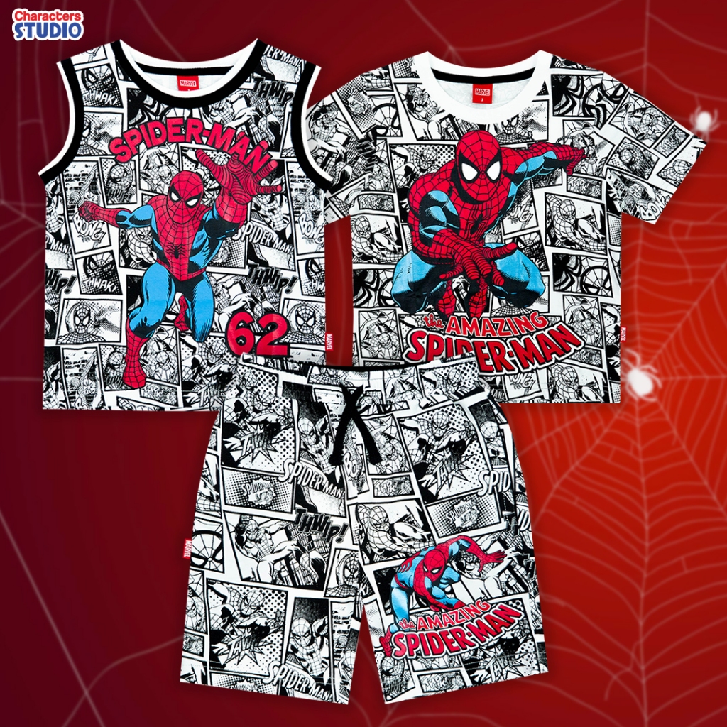 Marvel Boy Spider-Man T-shirt&Tank and Shorts - เสื้อยืด เสื้อกล้าม กางเกงเด็กผู้ชาย สไปเดอร์แมน เด็ก1-7ปี