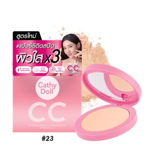 ตลับใหญ่ แป้ง Cathy Doll Speed White CC Powder Pact SPF40 PA+++ 12g แป้ง cc