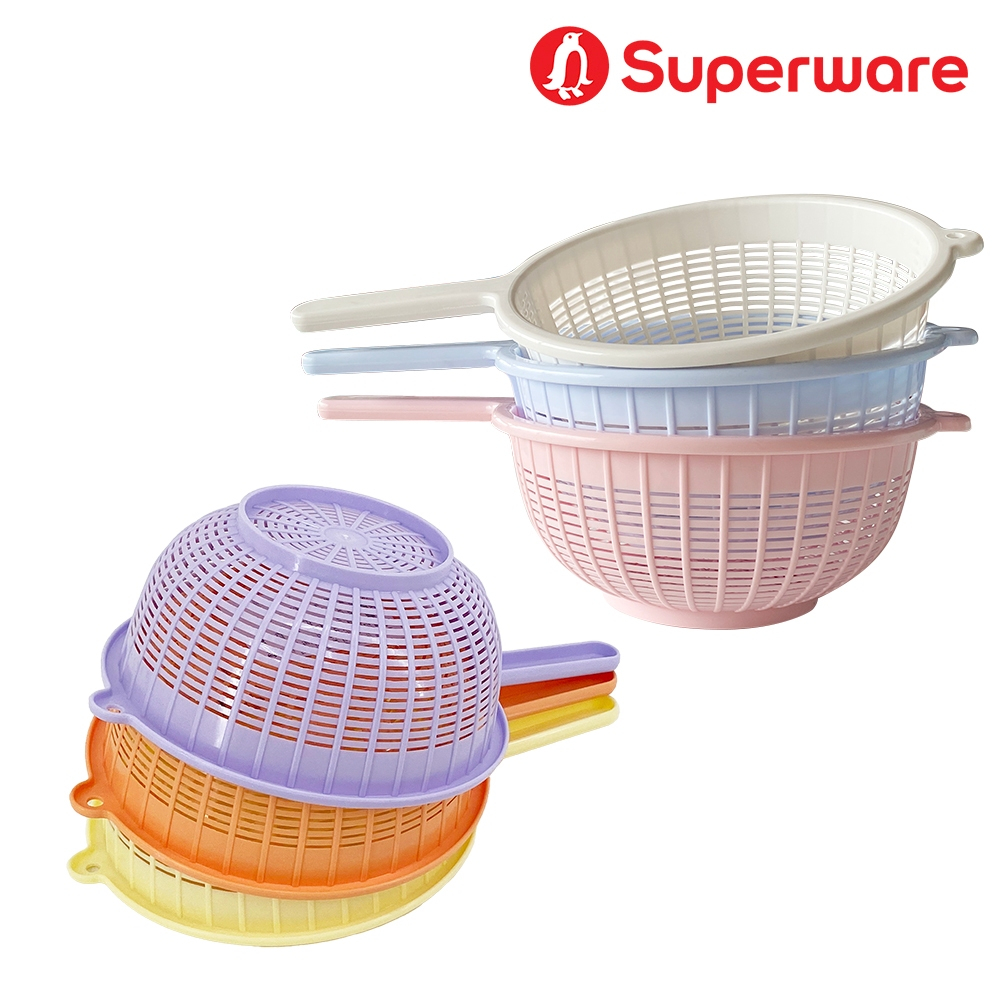 Srithai Superware กระชอนกลมพลาสติกมีด้าม รุ่น B-108