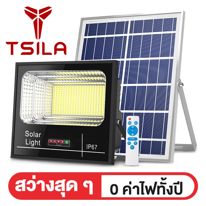 TSL รับประกัน10ปี ไฟโซล่าเซลล์ 8000W 7000W 6000W 5000W 4000W 2500W 2000W 1200W 800W solar lights LED