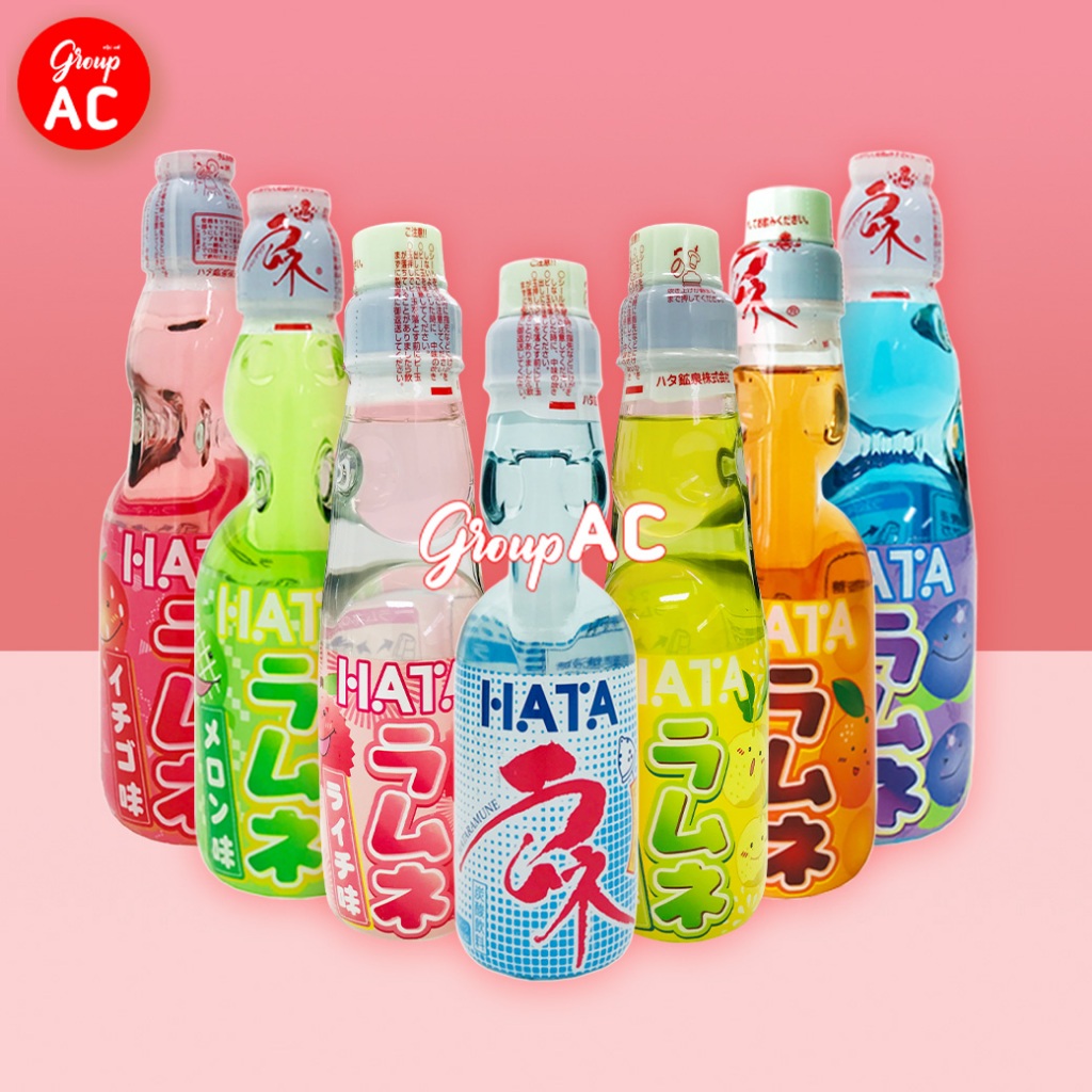 Hatakosen Ramune Soda น้ำขวดลูกแก้วรสผลไม้ผสมโซดา เครื่องดื่มญี่ปุ่น ขนมญี่ปุ่น