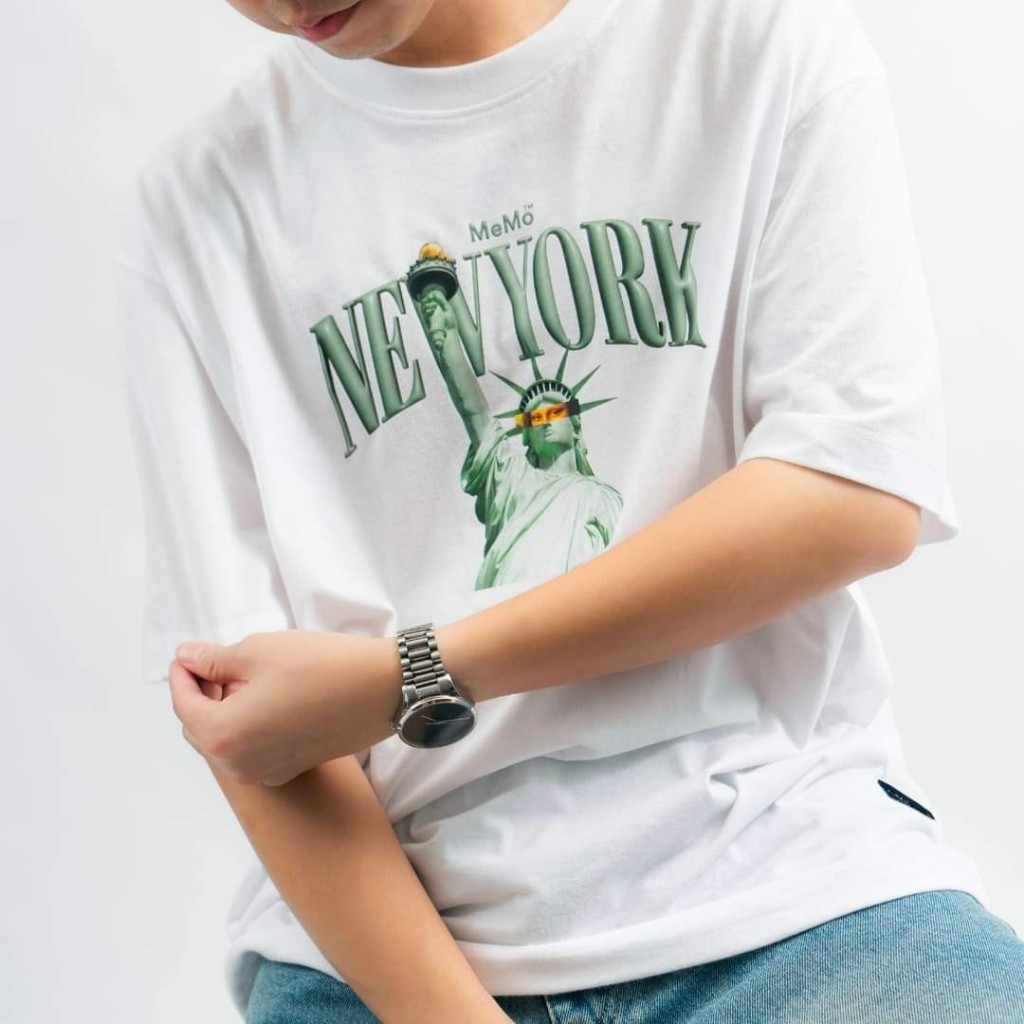 AEIOU เสื้อยืด Memo Oversize ทรงโอเวอร์เทรนดี้ รุ่น " Freesize Collection " สินค