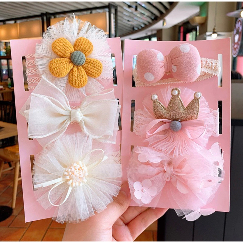 พร้อมส่ง ที่คาดผมเด็ก โบว์คาดผมเด็กแรกเกิด (set 3 ชิ้น)