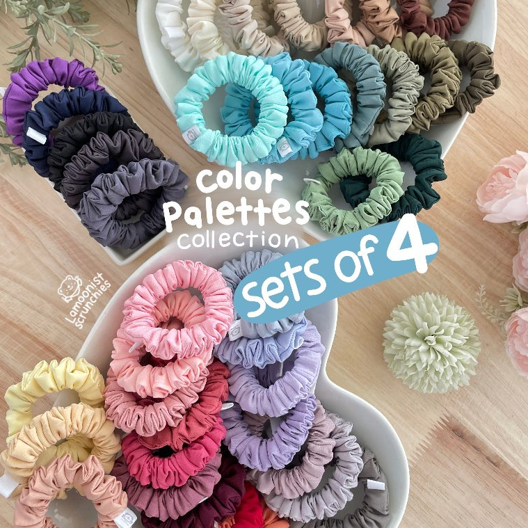 Lamoonist scrunchies • Palette collection • Sets of 4