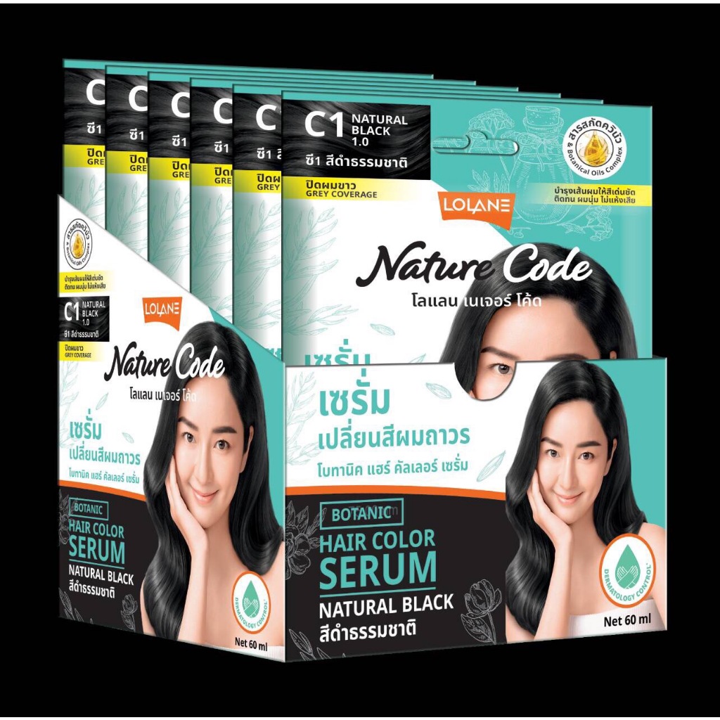 ซอง! Lolane Nature Coden Botanic Hair Color SERUM 30+30 ml. โลแลน เนเจอร์ โค้ด เซรั่มเปลี่ยนสีผมถาวร