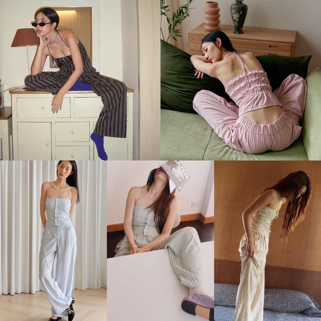 Allur Quarter Woolly pants - กางเกงขายาวปาดเอว