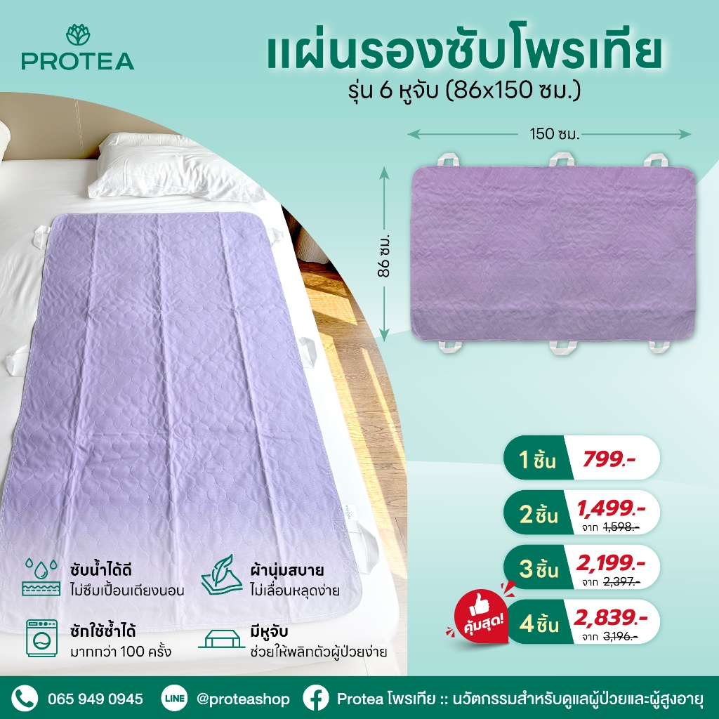 แผ่นรองซับโพรเทีย รุ่น 6 หูจับ