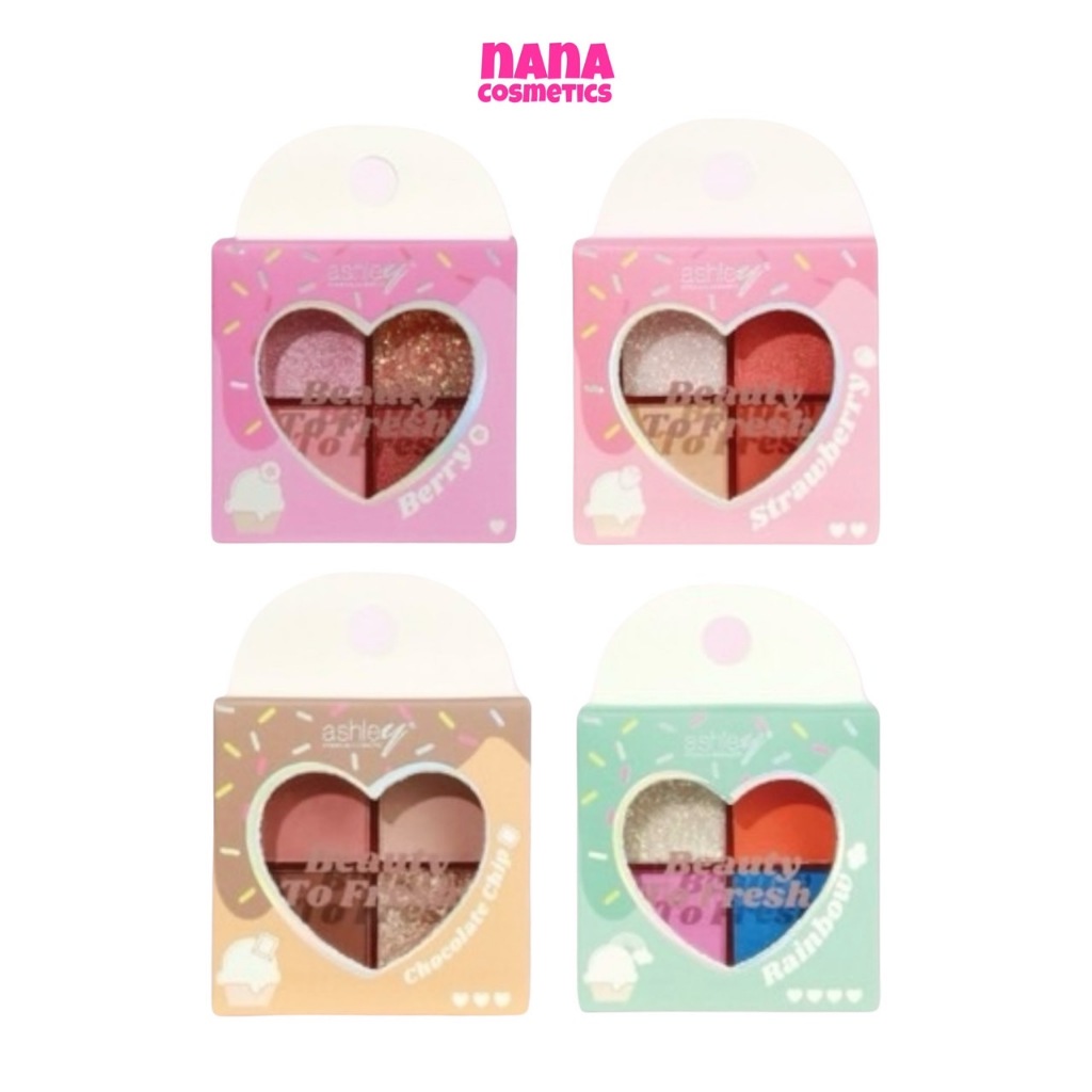 A-418 แอชลี่ย์ บิวตี้ ทู เฟรช ทูอินวัน อายแชโดว์ แอนด์ บลัชเชอร์ ASHLEY BEAUTY TO FRESH 2 IN 1 EYESHADOW + BLUSHER