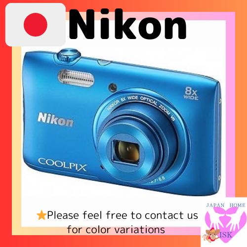 กล้องดิจิตอล Nikon Coolpix  S3600 8X Zoom 20.05 ล้านพิกเซล Cobalt Blue S3600Bl ส่งตรงจากญี่ปุ่น มือส