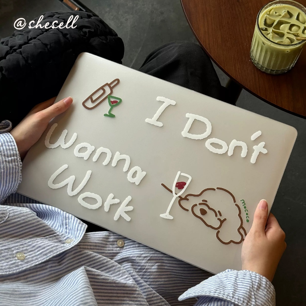 Shesell พร้อมส่ง✨เคส macbook(ผิวด้าน)2026 M5 M3/M2Cute doodles เคสสำหรับแมคบุ๊คใส Air13 Air15 A3241